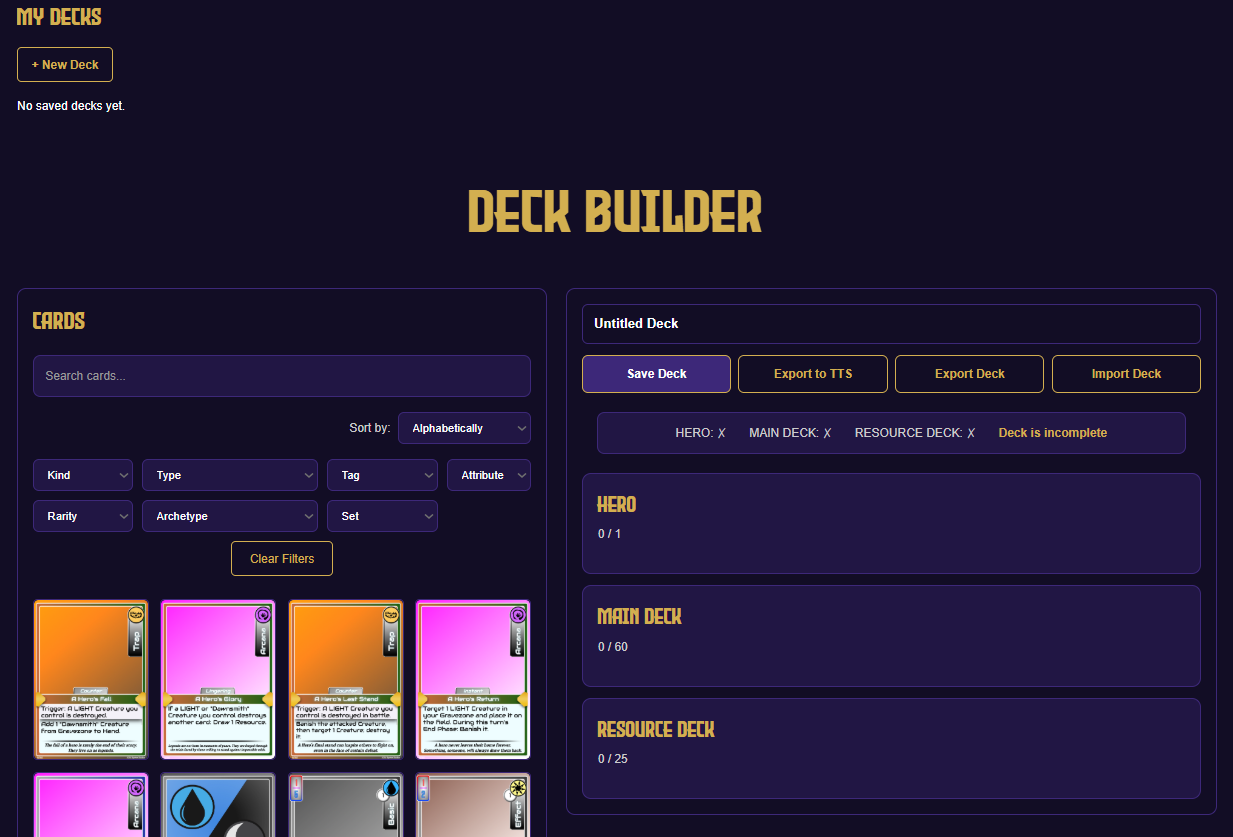 Deckbuilder is online!